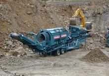 Davullu mobil tarama tesisleri Powerscreen Trommel 720
