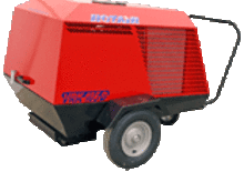 Portable Air Compressors - Diesel, Electric, Gasoline Rotair VRK 185 D 
