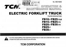 Electric forklifts TCM FB 10-7