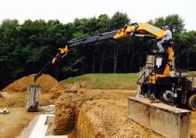 Hydraulic loading cranes Effer 455 7S