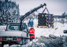 Hydraulic loading cranes Hiab T-Duo 013-1