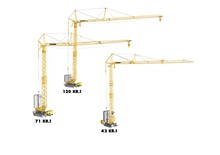 Kule vinçleri - tramvay bomu - alttan dönüş Liebherr 120 KR.1 (FU)