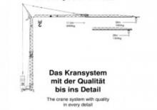 Kule vinçleri - tramvay bomu - alttan dönüş König K 1030 H (2m) FU-Hub