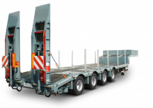 Lowbed & Step Deck Semi Trailers Schwarzmüller 4-axle low loader semitrailer with offset platform