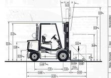 Ön forkliftler dizel Clark CDP 50 SH
