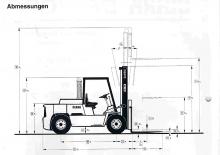 Ön forkliftler dizel Clark DPH 75