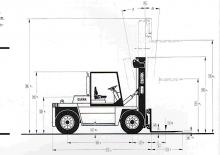 Ön forkliftler dizel Clark DPL 120