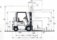 Ön forkliftler dizel Clark DPM 12 L