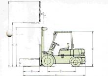 Ön forkliftler dizel Mitsubishi FD 15 T