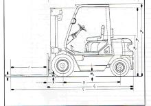 Ön forkliftler dizel Komatsu FD 25-1 E