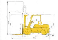 Ön forkliftler dizel Mitsubishi FD 30 K