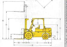 Ön forkliftler dizel Mitsubishi FD 35 AT
