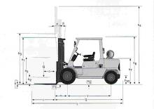 Ön forkliftler dizel Mitsubishi FD 50 K