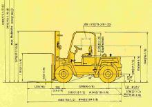 Ön forkliftler dizel Mitsubishi FD 50 T