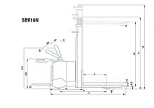 Palet İstifleyiciler Ayakta Sürücü Platformu Mitsubishi SBV 12 NI