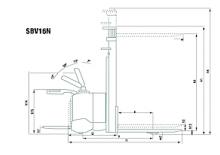 Palet İstifleyiciler Ayakta Sürücü Platformu Mitsubishi SBV 12 NS