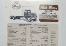 Rigid Chassis Mack RL491LS CA49 Cummins VB-210 6x2