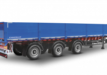 Curtain Side / Tarpaulin Semi Trailers Schwarzmüller 3-axle platform semitrailer prepared for mobil crane