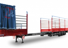 Curtain Side / Tarpaulin Semi Trailers Schwarzmüller 3-axle platform semitrailer - extendible