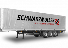 Curtain Side / Tarpaulin Semi Trailers Schwarzmüller 3-axle sliding tarpaulin platform semitrailer - coil - combined transport