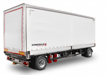 Curtain Side / Tarpaulin Trailers Schwarzmüller 2-axle jumbo sliding tarpaulin platform trailer