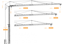 Tower Cranes - Trolley Boom - Bottom-slewing Arcomet A 40 H