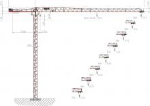 Tower Cranes - Trolley Boom - Top-slewing Wolffkran 6015.8 clear