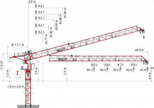Tower Cranes - Luffing Boom - Top-slewing Wolffkran 133.6 B 