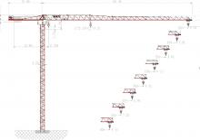 Tower Cranes - Trolley Boom - Top-slewing Wolffkran 6031.12 clear