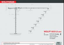 Tower Cranes - Trolley Boom - Top-slewing Wolffkran 6031.8 clear