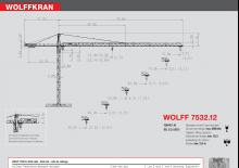 Tower Cranes - Trolley Boom - Top-slewing Wolffkran 7532.12 cross