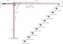 Tower Cranes - Trolley Boom - Top-slewing Wolffkran 7534.16 clear