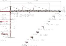 Tower Cranes - Trolley Boom - Top-slewing Wolffkran 9025 cross
