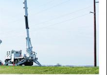 Trailer Mounted Articulating Boom Lifts Altec AH100A