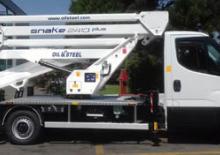 Trailer Mounted Articulating Boom Lifts Oil & Steel Snake 2413 Plus