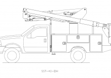 Trailer Mounted Articulating Boom Lifts Versalift SST-40-EIH