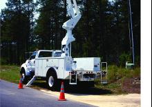 Trailer Mounted Articulating Boom Lifts Altec TA45M