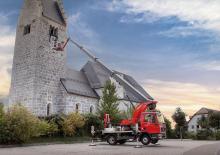 Truck Mounted Telescopic Boom Lifts Palfinger P 300 KS