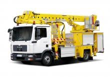 Truck Mounted Telescopic Boom Lifts Bumar PMT-25 
