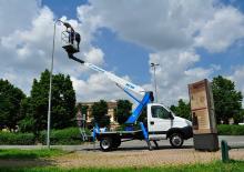 Truck Mounted Telescopic Boom Lifts Socage T315 ForSte
