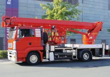 Truck Mounted Telescopic Boom Lifts Palfinger WT 370