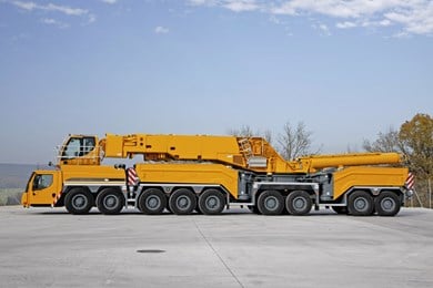 Liebherr LTM 11200-9.1 crane - load chart, specs