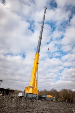 Liebherr LTM 1450-8.1 crane - load chart, specs & dimensions