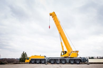 Liebherr LTM 1450-8.1 crane - load chart, specs & dimensions