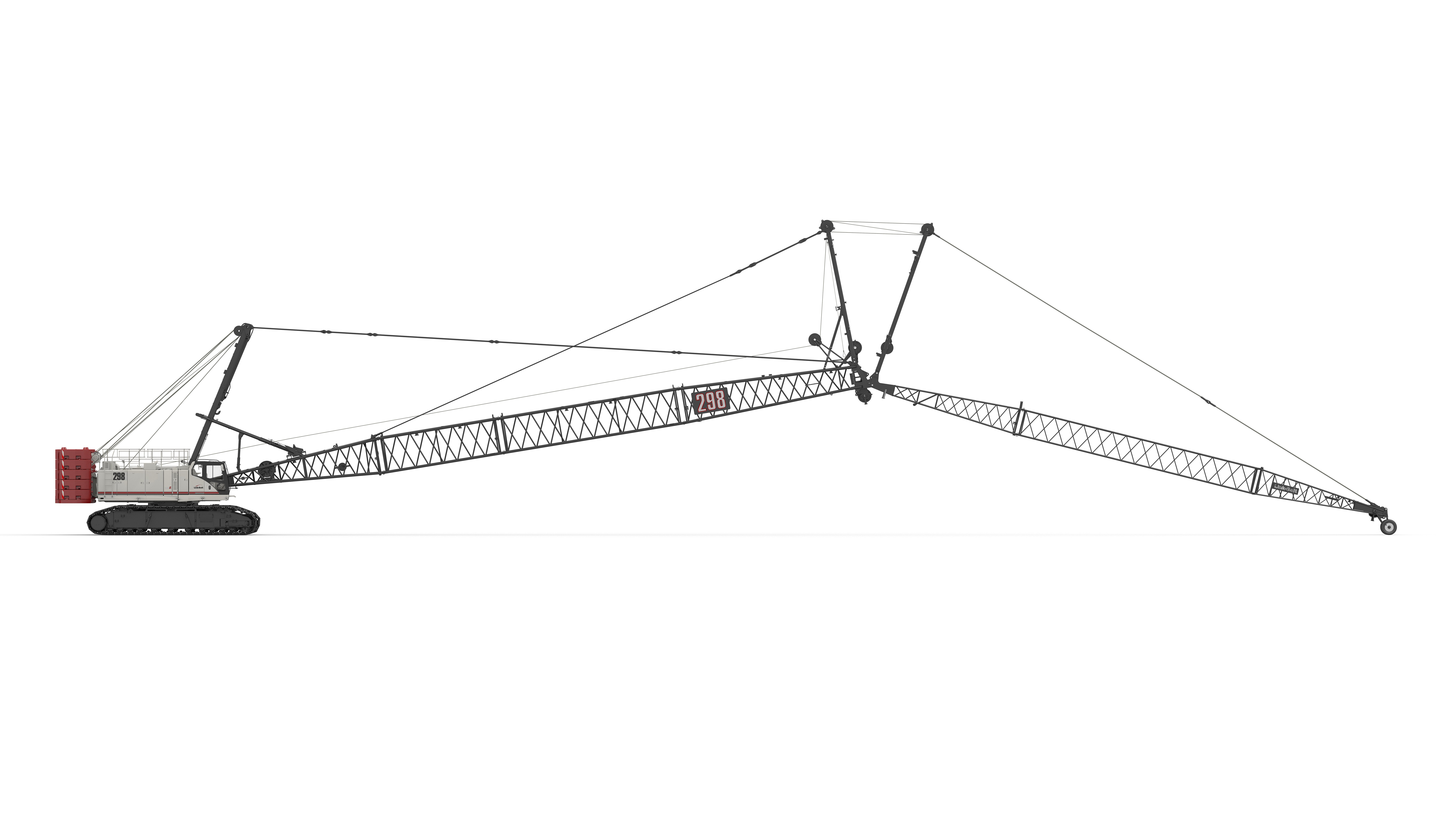 Link-Belt 298 Series 2 crane - load chart, specs