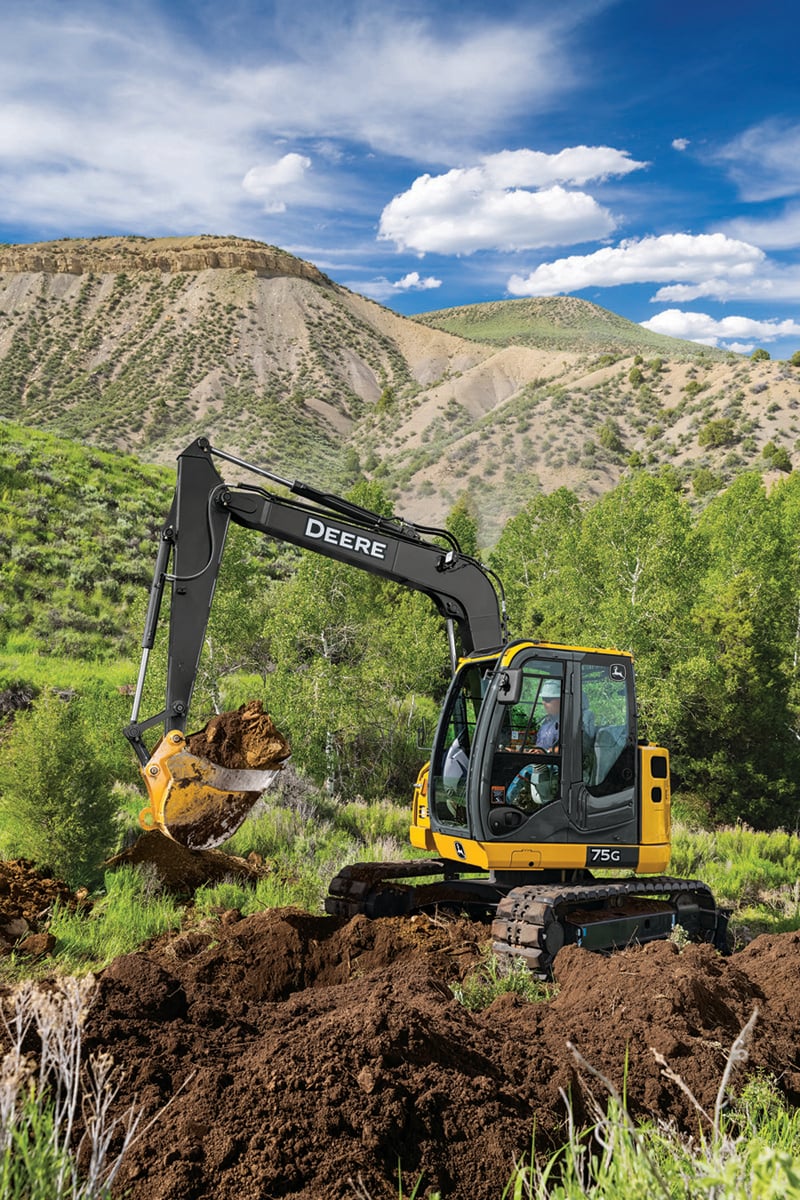 John Deere Construction 75G excavator specs (2017 2024) Diggers