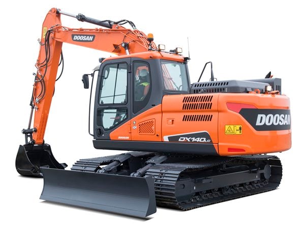 Doosan DX140LC-5 excavator specs & dimensions (2016 - 2021