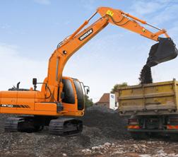 Doosan DX 140 LC excavator specs & dimensions (2004 - 2013