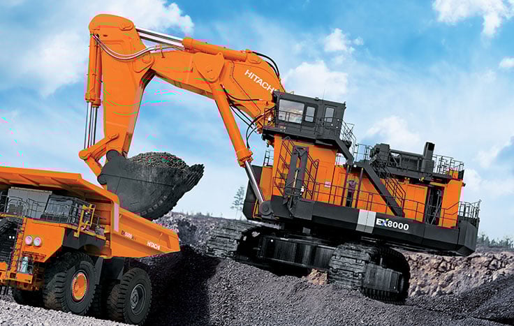 Hitachi EX8000-6 excavator specs & dimensions (2017 - 2025