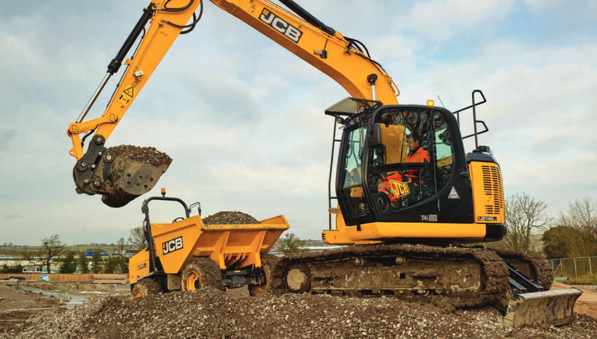 JCB JZ 140 L HD excavator specs & dimensions (2009 - 2013
